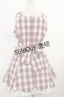 画像3: Angelic Pretty / タータンチェックスカラップジャンパースカート Free ピンク H-25-03-24-1010-AP-OP-NS-ZH