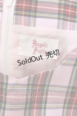 画像4: Angelic Pretty / タータンチェックスカラップジャンパースカート Free ピンク H-25-03-24-1010-AP-OP-NS-ZH
