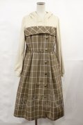 axes femme / パーカードッキングワンピース M ブラウン H-25-03-24-1013-AX-OP-NS-ZH