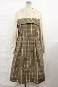 axes femme / パーカードッキングワンピース M ブラウン H-25-03-24-1013-AX-OP-NS-ZH