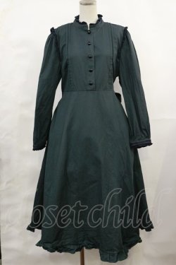 画像1: Favorite / 肩フリルロングワンピース XL ダークグリーン H-25-03-24-1014-LO-OP-NS-ZH