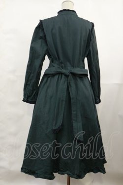 画像2: Favorite / 肩フリルロングワンピース XL ダークグリーン H-25-03-24-1014-LO-OP-NS-ZH