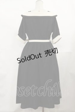 画像2: an another angelus / オフショルバイカラーワンピース Free ブラック H-25-03-24-1015-CA-OP-NS-ZH