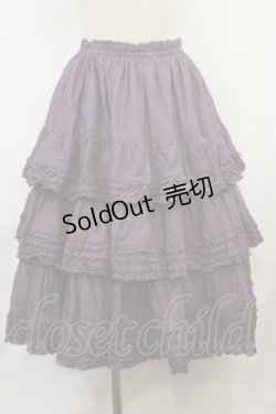 画像1: PINK HOUSE / ローンフリルミディスカート free パープル H-25-03-24-1016-LO-SK-NS-ZH