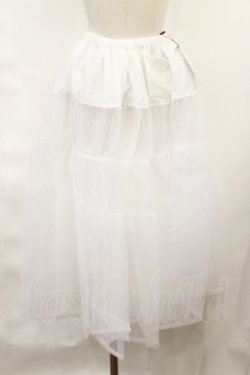 画像1: Victorian maiden / ロングチュールパニエ free ホワイト H-25-03-24-1019-CL-SK-NS-ZH