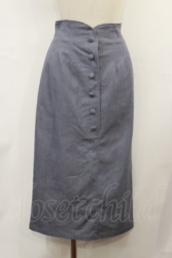 画像1: an another angelus / フロント釦ハイウエストタイトスカート Free BLUE GRAY H-25-03-24-1020-CA-SK-NS-ZH