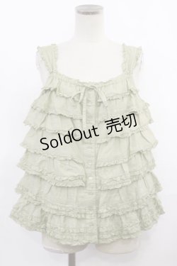 画像1: PINK HOUSE / ローンフリルキャミソール free グリーン H-25-03-24-1022-LO-TO-NS-ZH
