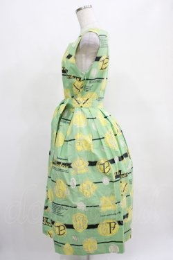 画像2: Jane Marple / Jolies broderies square dress  citron green H-25-03-24-001-JM-OP-KB-ZH