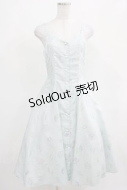 画像1: Emily Temple cute / Mystical Seaフレアワンピース  アクアグリーン H-25-03-24-002-ET-OP-KB-ZH