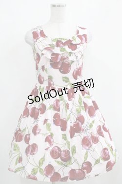 画像1: MILK / タランチェリードレス  ベビーピンク×ダークチェリー H-25-03-24-014-ML-OP-KB-ZH