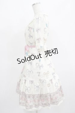 画像2: Leur Getter / Ribbon Jewelry袖付ワンピース  オフ白 H-25-03-24-022-LU-OP-KB-ZH