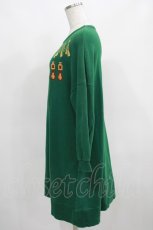 画像2: 【SALE】Jane Marple / Royal ParadeのEMBトレーナードレス - グリーン H-25-03-24-023-JM-OP-ET-ZT030 (2)