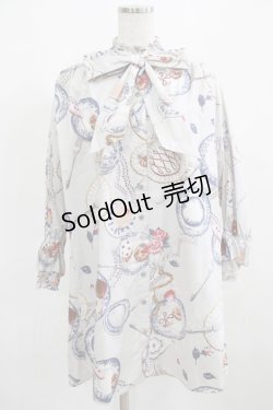 画像1: MILK / Tea Partyシャツワンピース  ブルーグレーベース H-25-03-24-024-ML-OP-KB-ZH