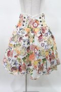 Ozz oneste / 和チャイナハイウエストスカート  白 H-25-03-25-031-OO-SK-KB-ZH