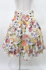 Ozz oneste / 和チャイナハイウエストスカート  白 H-25-03-25-031-OO-SK-KB-ZH