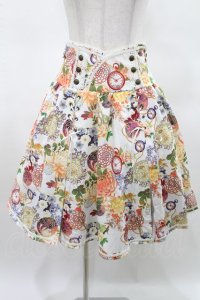 Ozz oneste / 和チャイナハイウエストスカート  白 H-25-03-25-031-OO-SK-KB-ZH