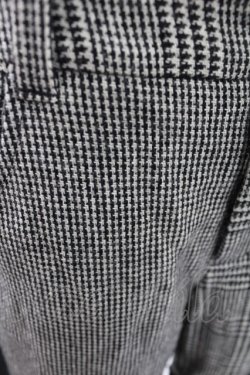 画像3: Jane Marple / ボアファー付グレンチェックパンツ  黒 H-25-03-25-034-JM-PA-KB-ZT391