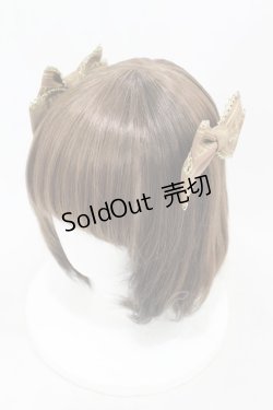 画像1: Angelic Pretty / Crownロゴリボンコーム  モカ H-25-03-25-1001-AP-AC-NS-ZH