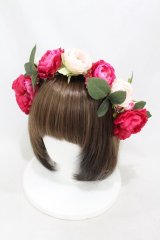 Angelic Pretty / Princessメリロットヘッドドレス  ワイン H-25-03-25-1006-AP-AC-NS-ZH