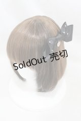 pium / ノベルティ オリジナルビジューリボンクリップ  ブラック H-25-03-25-1007-0-AC-NS-ZH