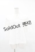axes femme kawaii / 半袖丸襟コットンブラウス M オフ H-25-03-25-1053-AX-BL-NS-ZH
