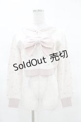 Princess Melody / パールチョーカーハート柄ニットトップス Free ピンク H-25-03-25-1055-EL-TO-NS-ZH