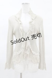 axes femme / ラメフリルボレロ M アイボリー H-25-03-25-1059-AX-TO-NS-ZH