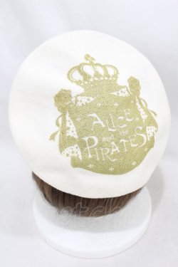 画像2: ALICE and the PIRATES / A/Pクラウンプリントベレー帽  オフ/ゴールド H-25-03-25-1009-PA-AC-NS-ZH