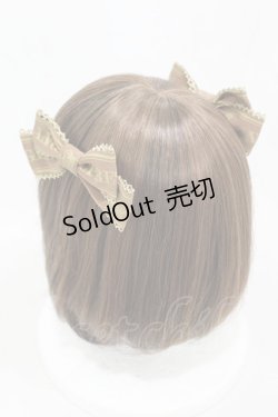 画像2: Angelic Pretty / Crownロゴリボンコーム  モカ H-25-03-25-1001-AP-AC-NS-ZH