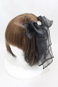 Riu / Ribbon barrette  ブラック H-25-03-25-1012-0-AC-NS-ZH