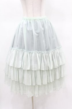 画像1: Victorian maiden / ロングシフォンアンダースカート Free ミント H-25-03-25-1032-CL-SK-NS-ZH