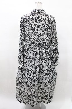 画像2: merry jenny / 2トーンフラワーシャツワンピース  ブラック H-25-03-25-007-LO-OP-KB-ZH