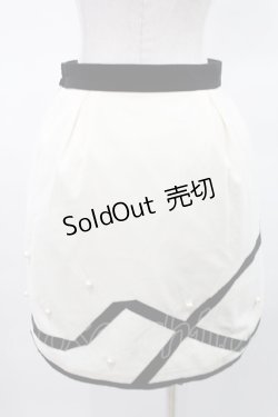 画像2: Jane Marple / パールリボンスカート  オフ×ブラック H-25-03-25-022-JM-SK-KB-ZT258