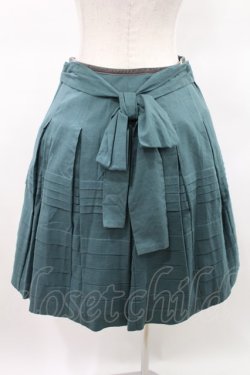 画像2: Jane Marple / 配色タックスカート  グリーン×グレー H-25-03-25-023-JM-SK-KB-ZH