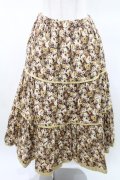 Jane Marple Dans Le Salon / Roman Rose peasant skirt  ocher×light beige H-25-03-25-027-JM-SK-KB-ZT410