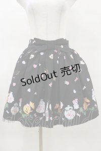 Ank Rouge / SweetieHalloweenフロントリボンスカート M ブラック H-25-03-26-042-CA-SK-NS-ZH