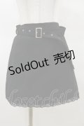 Ank Rouge / ベルト付きスカート M ブラック H-25-03-26-043-CA-SK-NS-ZH