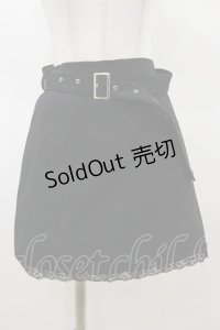 Ank Rouge / ベルト付きスカート M ブラック H-25-03-26-043-CA-SK-NS-ZH