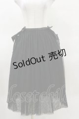 Maison de FLEUR / サイドリボンチュールスカート Free ブラック H-25-03-26-047-LO-SK-NS-ZH