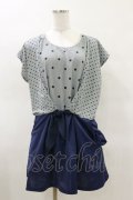axes femme / ドットワンピース M ネイビー H-25-03-26-052-AX-OP-NS-ZH