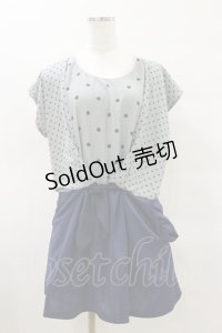 axes femme / ドットワンピース M ネイビー H-25-03-26-052-AX-OP-NS-ZH