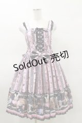 metamorphose / Happy Sewing Time フリルジャンパースカート+ヘッドドレスセット サイズ1 ピンク H-25-03-26-057-ME-OP-NS-ZH
