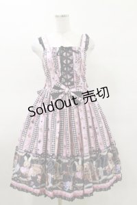 metamorphose / Happy Sewing Time フリルジャンパースカート+ヘッドドレスセット サイズ1 ピンク H-25-03-26-057-ME-OP-NS-ZH