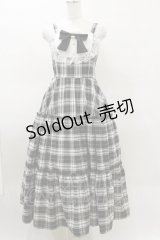 Lovely Tency / 眞白ありすコラボ/チェックジャンパースカート L ブラック H-25-03-26-061-LO-OP-NS-ZH