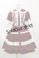Cornet / ティアードワンピース Free ボルドー H-25-03-26-067-LO-OP-NS-ZH