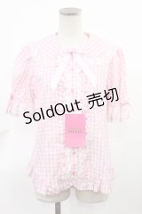 Angelic Pretty / ふんわりフリルギンガムブラウス Free ピンク H-25-03-26-1034-AP-BL-NS-ZH