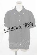 Amavel / チェーンジャボ付 台衿ブラウス Free ブラック H-25-03-26-1037-CA-BL-NS-ZH