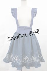 Amavel / ティーセット刺繍ジャンパースカート Free ブルー H-25-03-26-1010-CA-OP-NS-ZH
