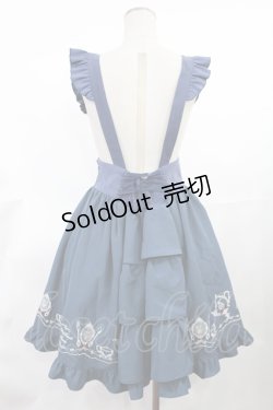 画像2: Amavel / ティーセット刺繍ジャンパースカート Free ブルー H-25-03-26-1010-CA-OP-NS-ZH