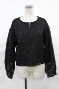 axes femme / ジャカードノーカラージャケット M ブラック H-25-03-26-1014-AX-JA-NS-ZH